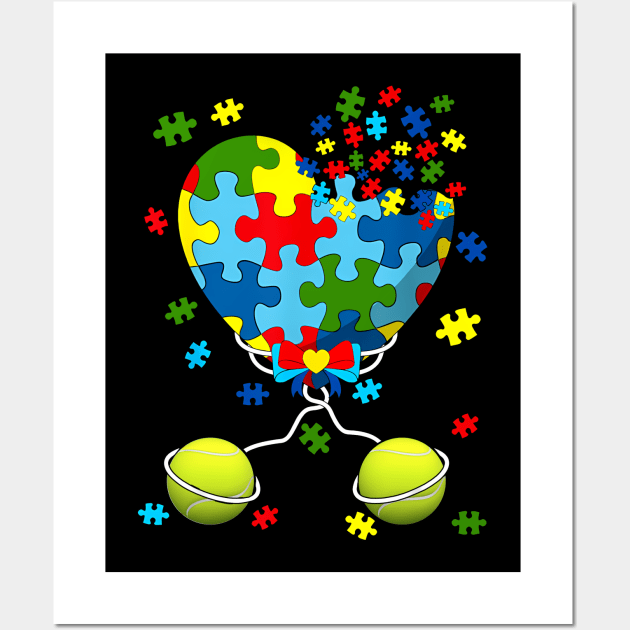 Tennis Autism Awareness Day, Autism Awareness Bracelet Wall Art by truong-artist-C